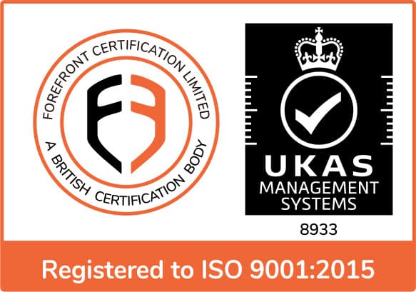 large Forefront UKAS 9001 2015